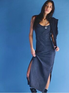 NWOT FP Movement Hot Shot Surf Dress in Charcoal - Sold Out Color!